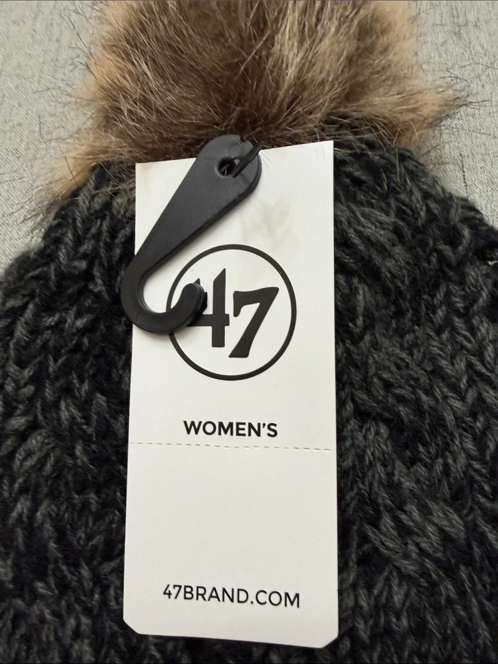 Dallas Mavericks '47 Women's Meeko Cuffed Knit Hat with Pom - Black / Charcoal